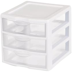 small drawer storage unit, plastic stac kable organizer, clear front drawers for desktop, office, home, crafts