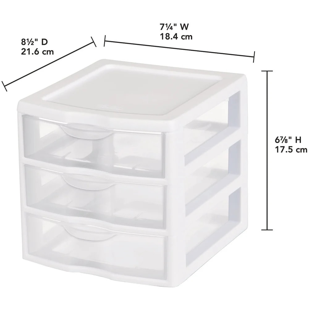 Small Drawer Storage Unit Plastic Stac Kable Organizer Clear Front Drawers For Desktop Office Home 1