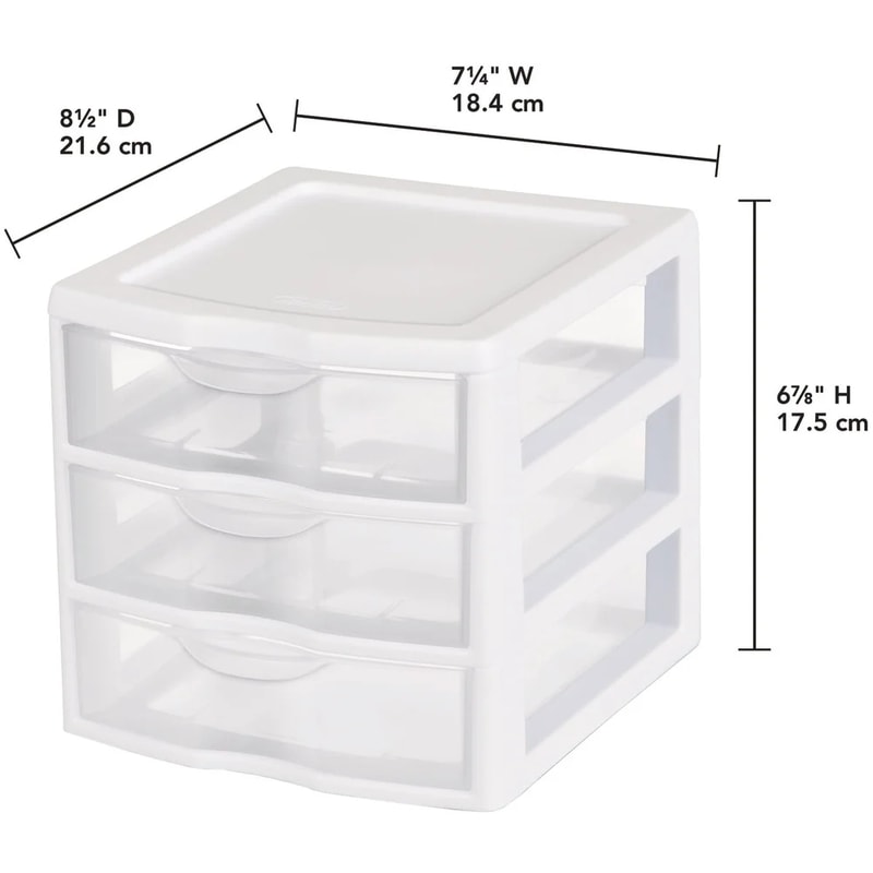 Small Drawer Storage Unit Plastic Stac Kable Organizer Clear Front Drawers For Desktop Office Home 1