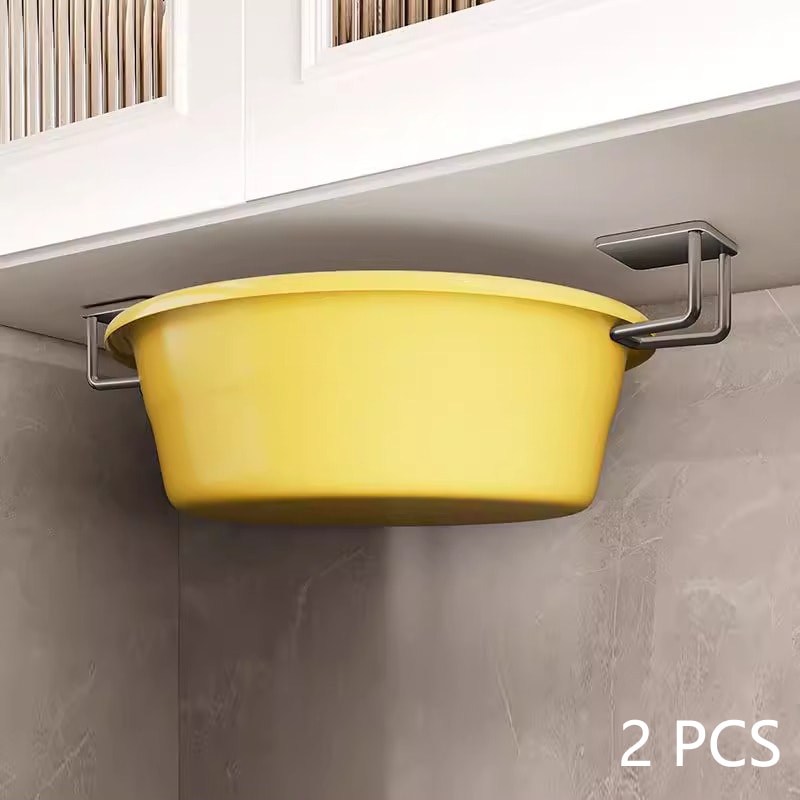 Portable Wall Mounted Kitchen Rack Stylish Pot Lid Rack Under Cabinet Cutting Board Storage 5
