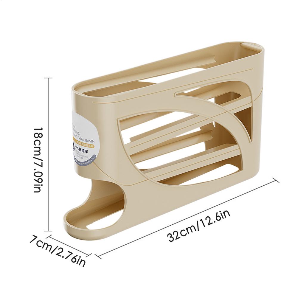 Auto Rolling Egg Dispenser Kitchen Egg Storage Organizer Rack Reusable Egg Container 4