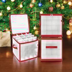 christmas ball storage box, clear organizer for ornaments, multipurpose festival decorations container