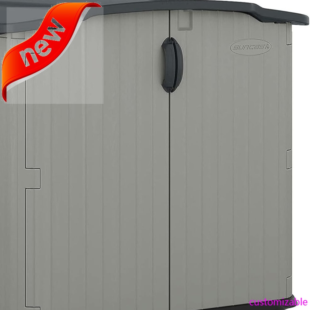 NewGlide Top Horizontal Outdoor Storage Shed With PadLockable Sliding Lid AllWeather Doors 0