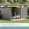 NewGlide Top Horizontal Outdoor Storage Shed With PadLockable Sliding Lid AllWeather Doors 3