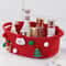 Christmas Gift Basket Red OpenTop Storage Basket For Tree Decorations Presents Candy Decorative Hol 0