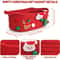Christmas Gift Basket Red OpenTop Storage Basket For Tree Decorations Presents Candy Decorative Hol 2