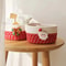 Festive Red Fabric Christmas Storage Basket for Gifts and Toys, Ideal Holiday Decor