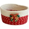 Festive Red Fabric Christmas Storage Basket for Gifts and Toys, Ideal Holiday Decor