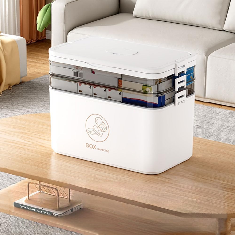 Portable Medicine Box Large Capacity Home First Aid Kit MultiLayer Drug Storage Case 1