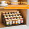 Spice Rack Countertop, Space-Saving Storage for Herb Jars, Wall Mounted Kitchen Cabinet Holder, Tidy Seasoning Organizer