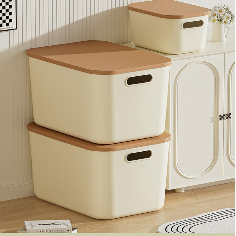 Under Bed Plastic Drawer Style Clothes Toy Storage Box With Lid Thickened Snacks Cosmetics Organizi