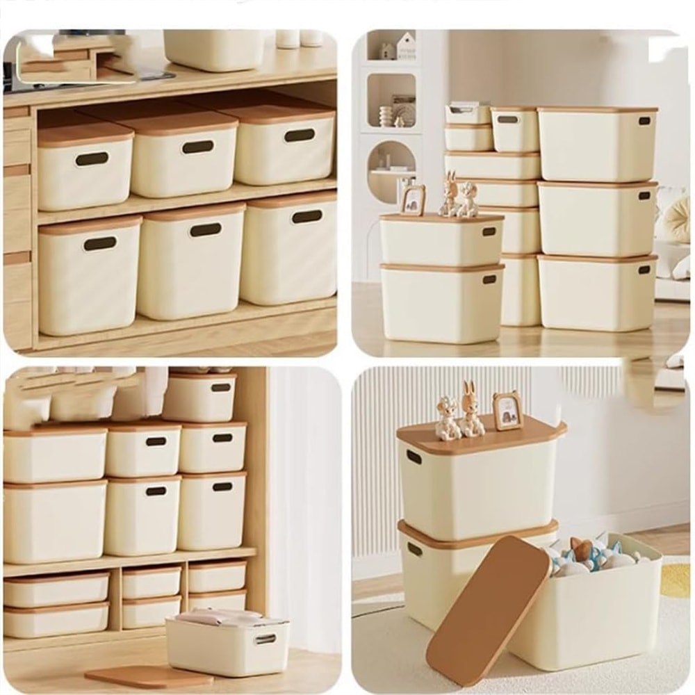 Under Bed Plastic Drawer Style Clothes Toy Storage Box With Lid Thickened Snacks Cosmetics Organizi