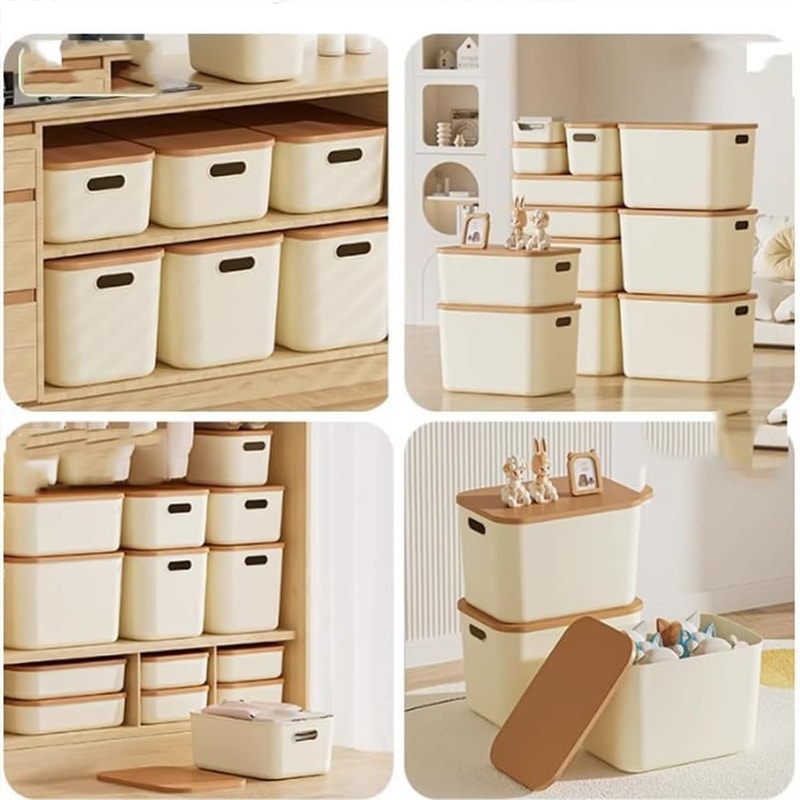 Under Bed Plastic Drawer Style Clothes Toy Storage Box With Lid Thickened Snacks Cosmetics Organizi