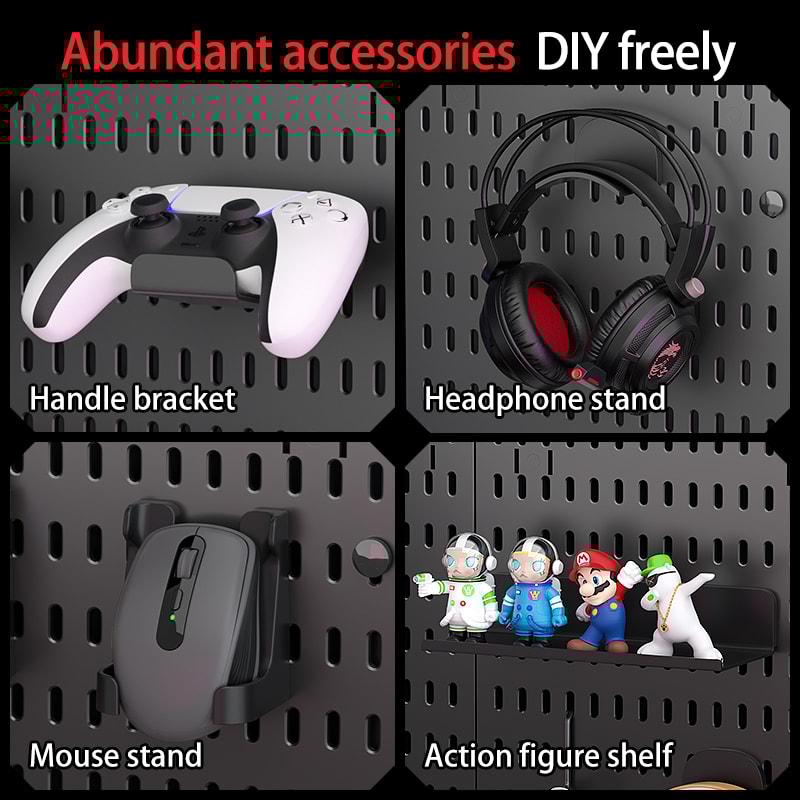 Standing Office Pegboard Storage No Drill ClipOn Desktop Rack With Numerous DIY Accessories For Off 5