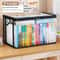 Large Capacity Transparent PVC Storage Bag With Flip Cover MultiPurpose Organizer For Books Clothes 5