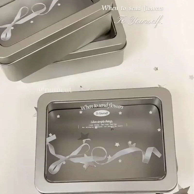 Sweet Lace Desktop Organizer Chic Bow Ribbon Fashion Photo Card Storage Box Portable Stationery Org