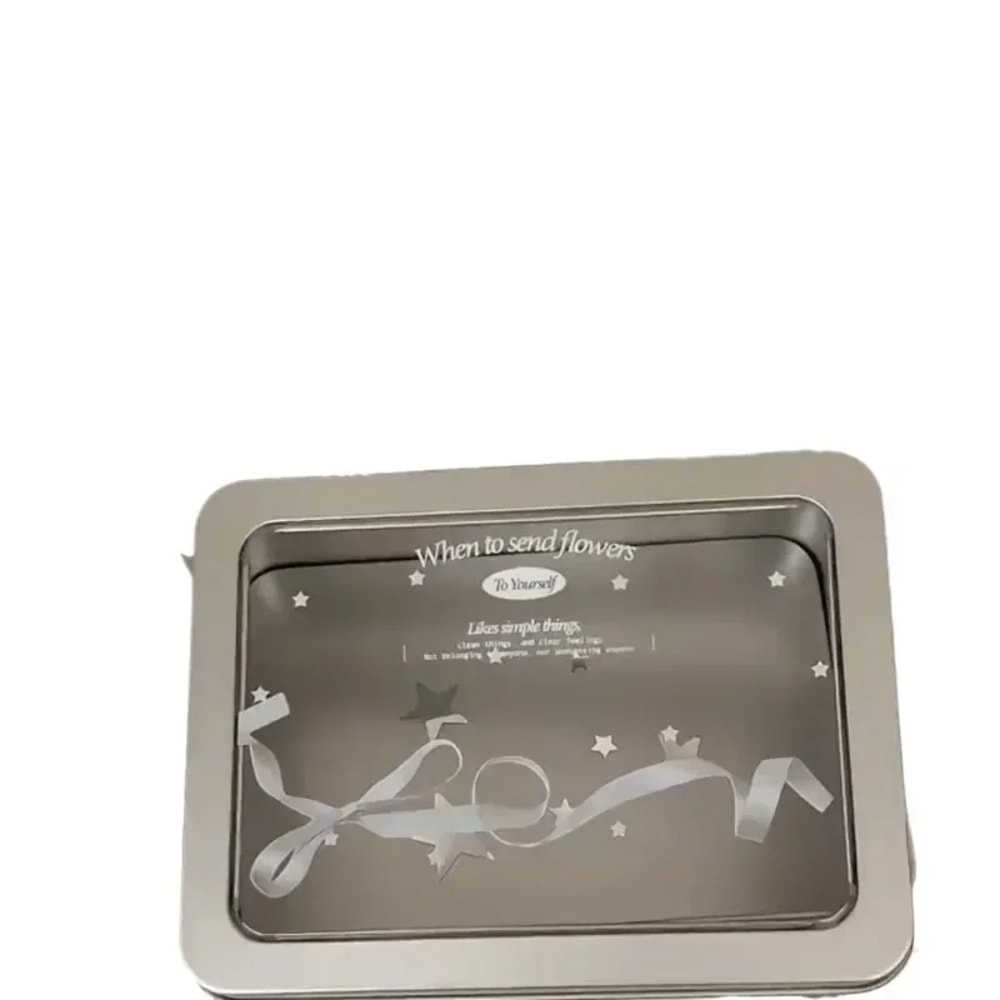 Sweet Lace Desktop Organizer Chic Bow Ribbon Fashion Photo Card Storage Box Portable Stationery Org