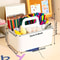 Plastic Storage Basket With Handle Portable Stationery Box Desk Organizer For Back To School 2