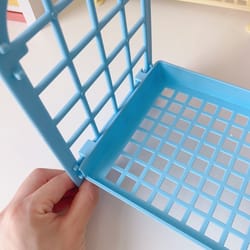 detachable folding double-layer storage rack, office desktop shelf under desk, simple fresh design, space-saving storage