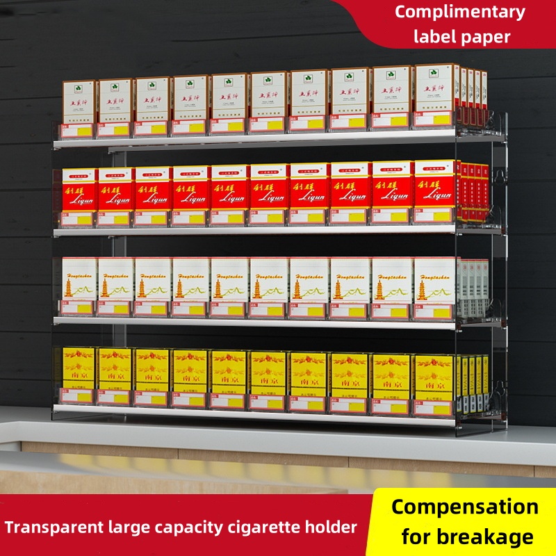 Cigarette Pusher Display Automatic Cigarette Cabinet Racks Large Capacity Cigarette Holder For Supe 3