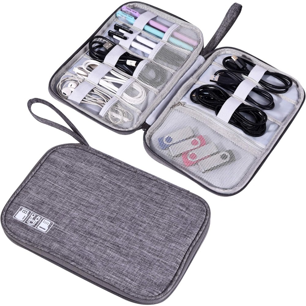 Electronics Organizer Bag, Waterproof Carrying Pouch, Travel Bag, Universal Cable Organizer, Electronics Storage Bag