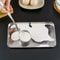 Rectangle Stainless Steel Tray Buffet Presentation Tray Metal Food Serving Plate Rice Noodle Pan Ho 4
