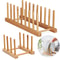 Wooden Dish Drainer Rack Kitchen Dishes Stand Plate Drying Rack Pot Lid Racks Kitchen Organizer Dry 0