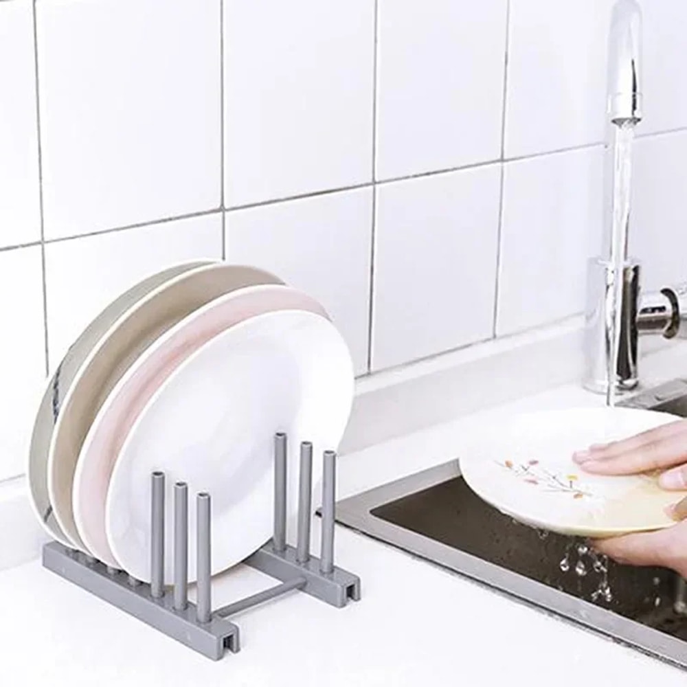 Wooden Dish Drainer Rack Kitchen Dishes Stand Plate Drying Rack Pot Lid Racks Kitchen Organizer Dry 3