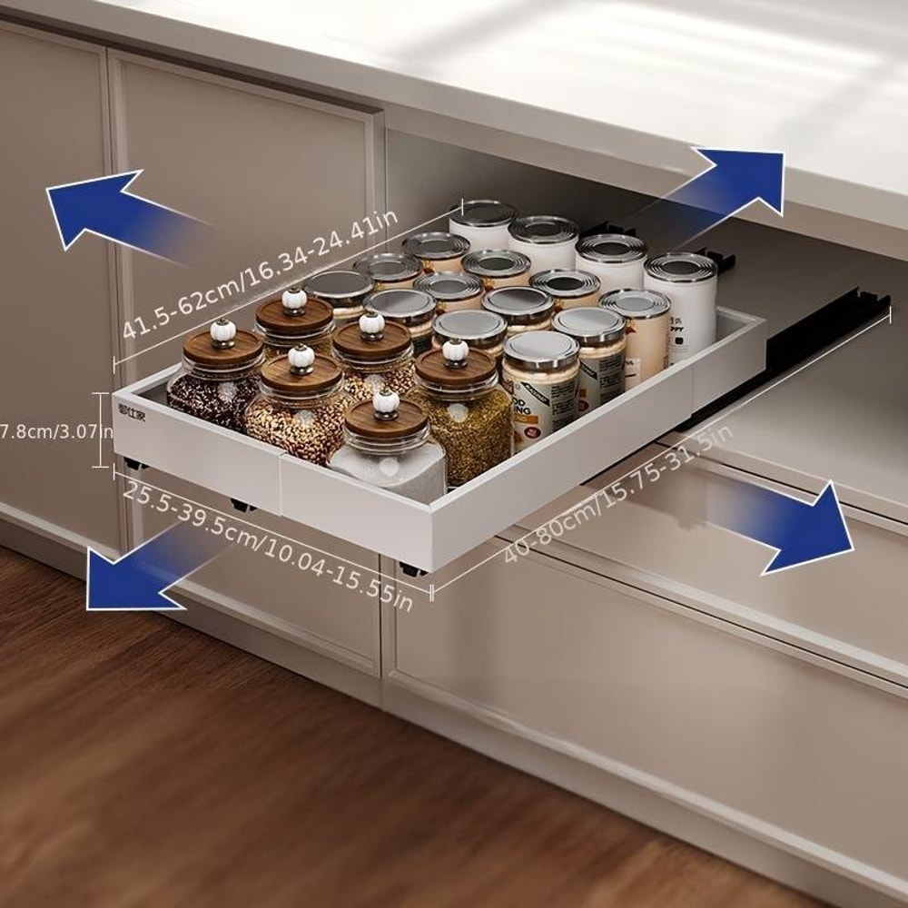 Pull Out Tray Organizer Kitchen Storage Rack Expandable Under Sink Cabinet Silent Slide Drawer Spic 2