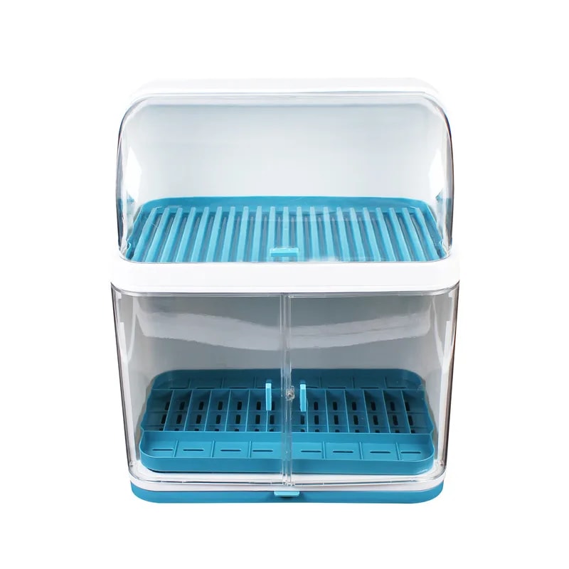 Kitchen Cutlery Rack Dish Drying Rack With Lid Cover Set Stainless Steel Dish Rack For Kitchen Stor 6