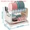 Large Dish Drying Rack for Kitchen Counter with Drainboard, Stainless Steel Dish Drainer for Dish & Cup