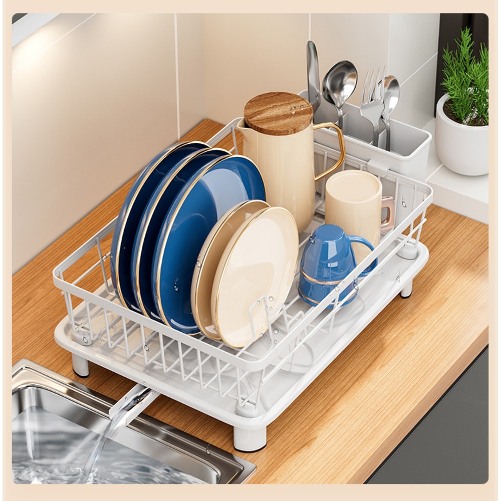 Kitchen Dish Rack Small Volume Bowl And Plate Draining Rack Multifunctional Tableware Draining Stor 0