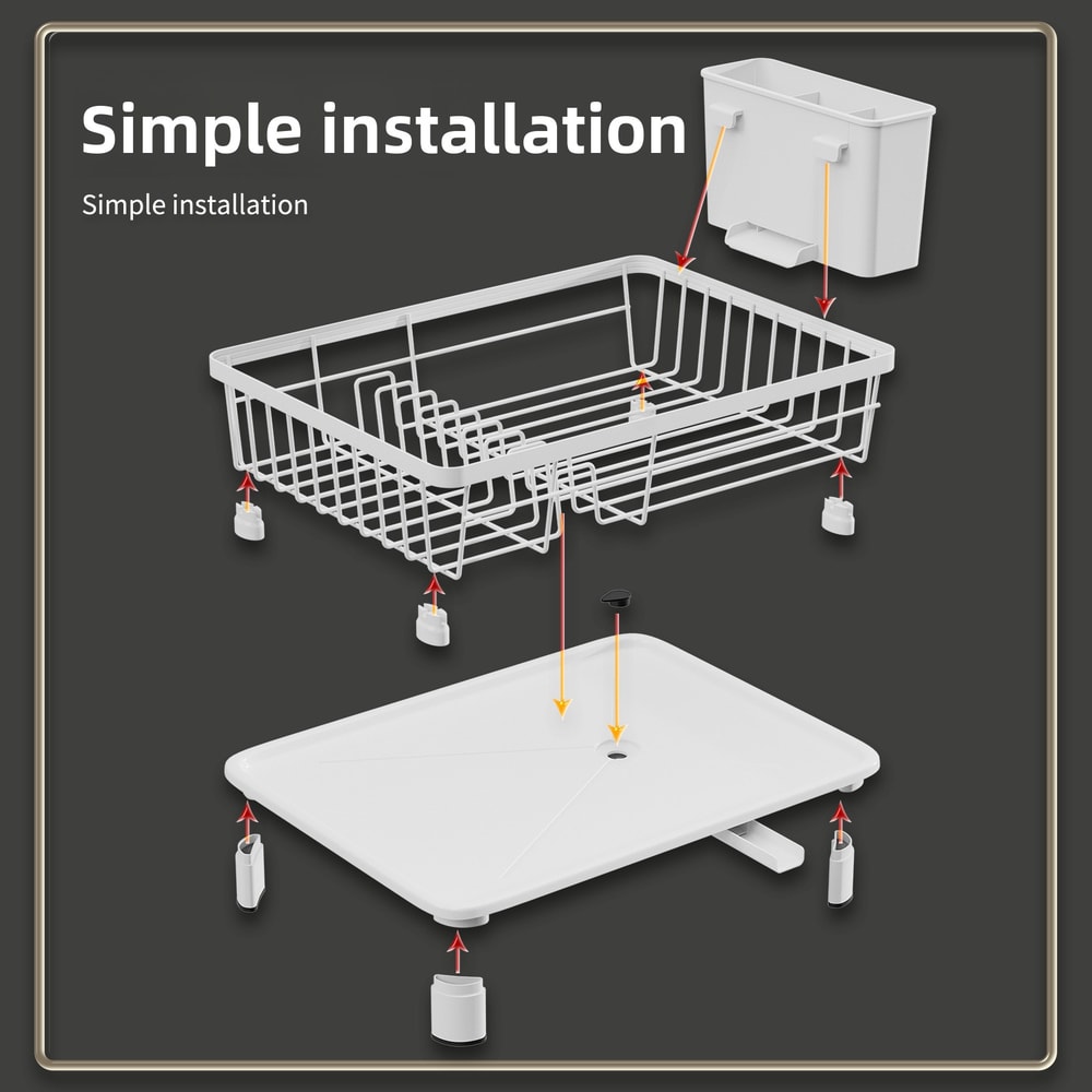Kitchen Dish Rack Small Volume Bowl And Plate Draining Rack Multifunctional Tableware Draining Stor 2