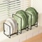 Kitchen Rack Dish Storage Rack, Cabinet Dish Rack, Dinner Plate Drain Rack, Counter top Plate Iron Stand