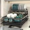 DoubleTier Extendable Dish Drainer LargeCapacity Utensil Rack Draining Board For Kitchen Worktops 1