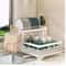 DoubleTier Extendable Dish Drainer LargeCapacity Utensil Rack Draining Board For Kitchen Worktops 5