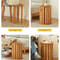 Solid Wood Small Round Stool, Stackable Multi-functional Footstool for Home Dining, Rubber Wood Foldable Self-Contained