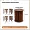 Solid Wood Small Round Stool, Stackable Multi-functional Footstool for Home Dining, Rubber Wood Foldable Self-Contained