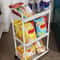 Plastic Rolling Utility Cart With Handle Storage Trolley For Kitchen Office Living Room Movable Sto 1