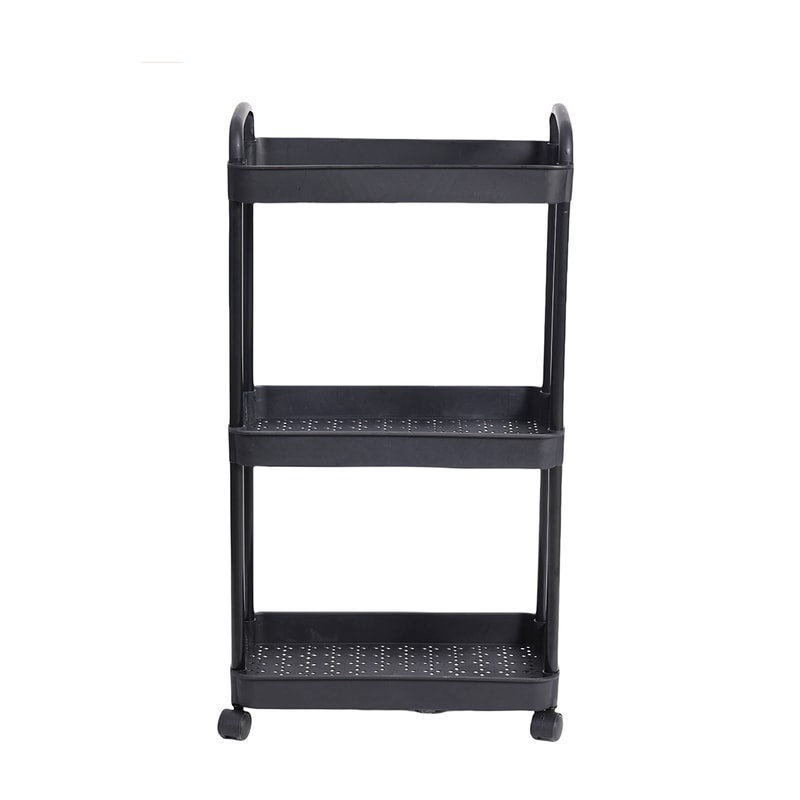 Plastic Rolling Utility Cart With Handle Storage Trolley For Kitchen Office Living Room Movable Sto 4