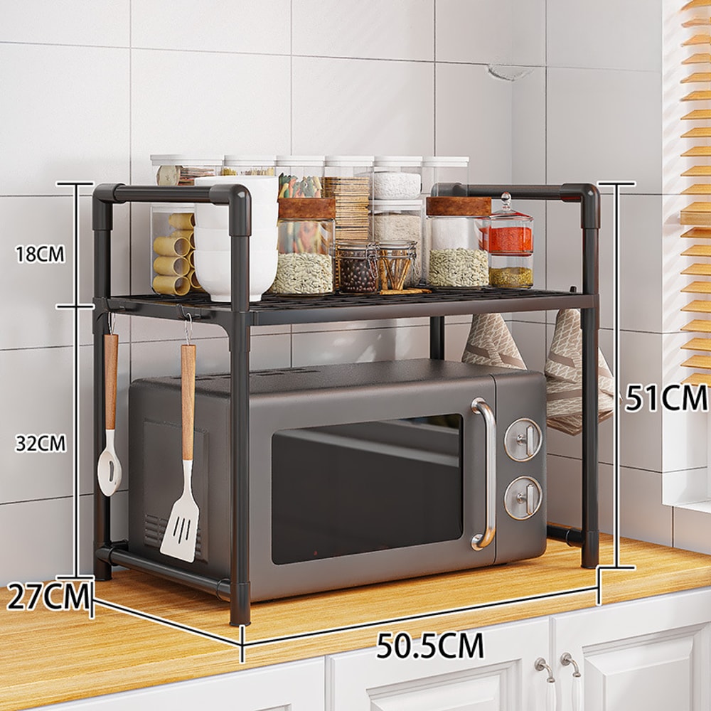 Kitchen Storage Rack Microwave Shelf Organizer MultiLayer Condiment Shelf Simple Countertop Tidying