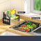 Stainless Steel Kitchen Sink Drain Rack Extendable Dish Drying Rack Fruit Vegetable Washing Drainer 2