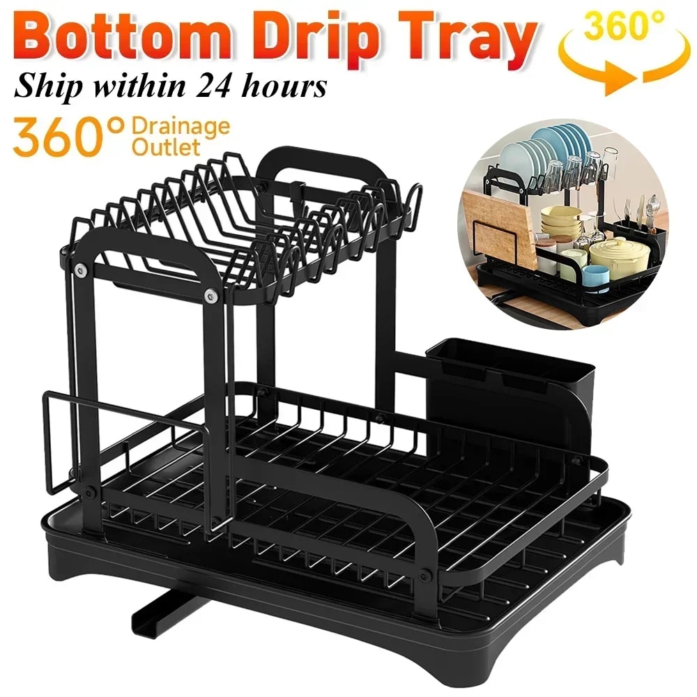 Kitchen Storage Rack Compact MultiFunction Dish Drainer For Bowls And Chopsticks Counter Top Organi 3