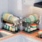 Dish Drying Rack Drain Board Set Kitchen Countertop Storage Rack Tableware Drainer Cup Holder Knife 1