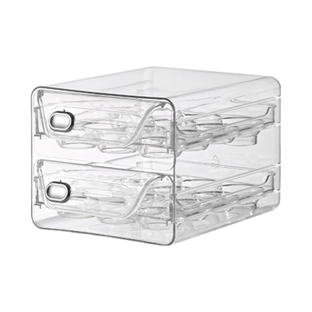 Egg Clear DoubleLayer Drawer Stackable Egg Container For Refrigerator FreshKeeping Box For Egg Stor 4