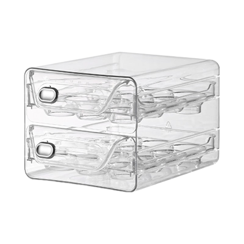 Egg Clear DoubleLayer Drawer Stackable Egg Container For Refrigerator FreshKeeping Box For Egg Stor 4