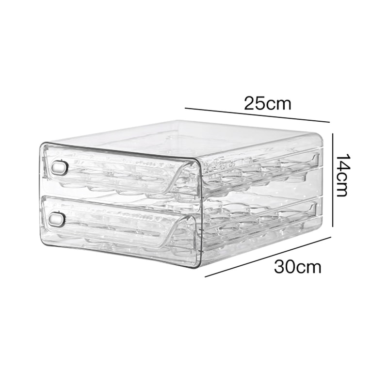 Egg Clear DoubleLayer Drawer Stackable Egg Container For Refrigerator FreshKeeping Box For Egg Stor 7
