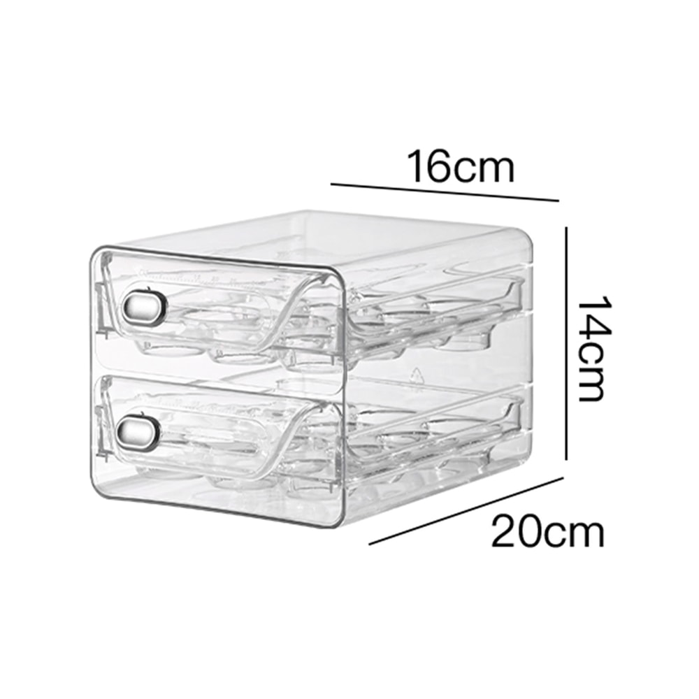 Egg Clear DoubleLayer Drawer Stackable Egg Container For Refrigerator FreshKeeping Box For Egg Stor 6