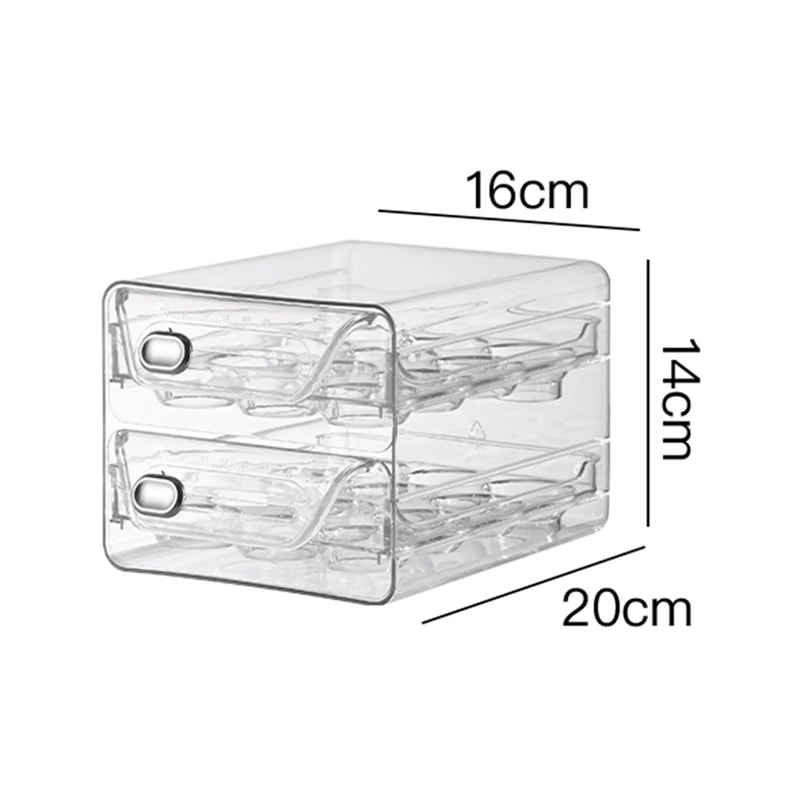 Egg Clear DoubleLayer Drawer Stackable Egg Container For Refrigerator FreshKeeping Box For Egg Stor 6