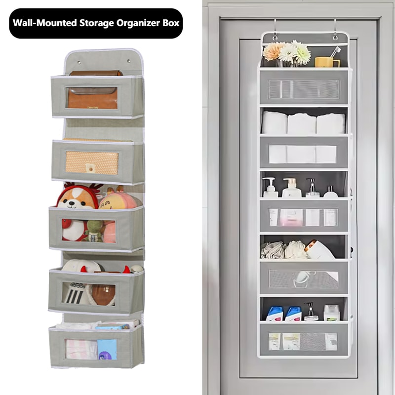 Over The Door Hanging Organiser Extra Large MultiLayer Storage Bag Toys Dorm Room Essentials Close 1